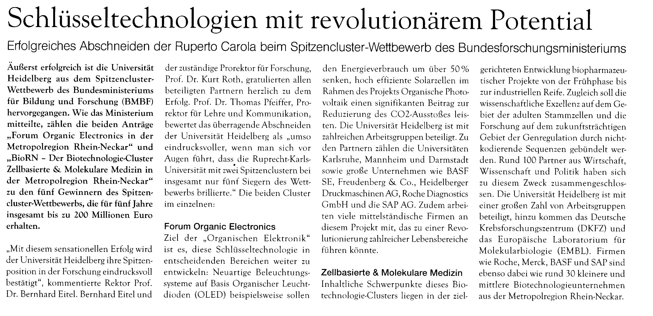 UniSpiegel, Universität Heidelberg, Oct./Nov. 2008, page 1