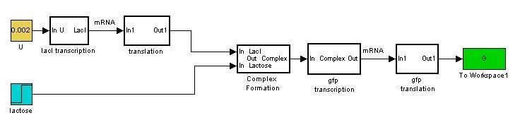 GFP Production Model in  Simulink