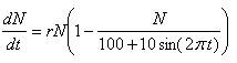 Logisitic sine Growth equation